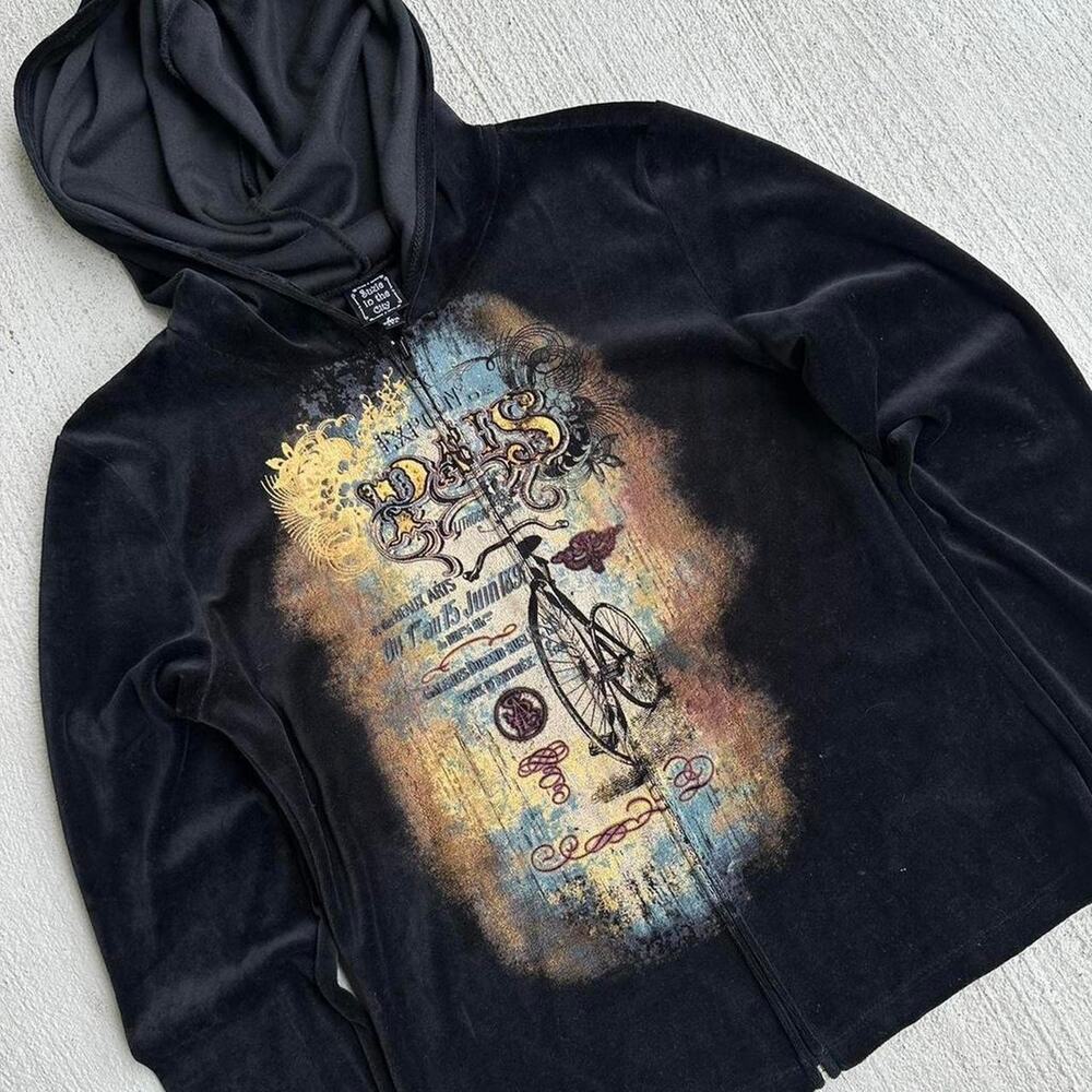 Y2K Women’s Alternative Unique Floral Design Hoodie